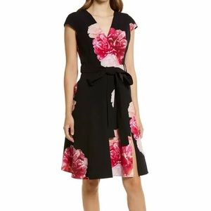Black Halo Pandora Bold Floral Print Dress